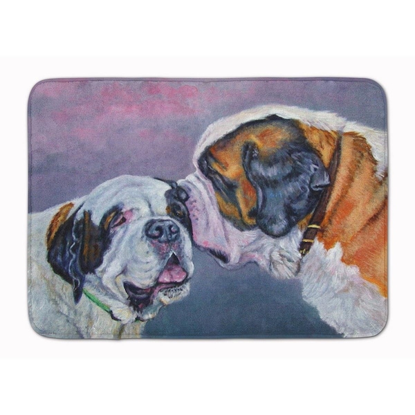 Carolines Treasures Saint Bernard Whisperear Machine Washable Memory Foam Mat 7332RUG - main